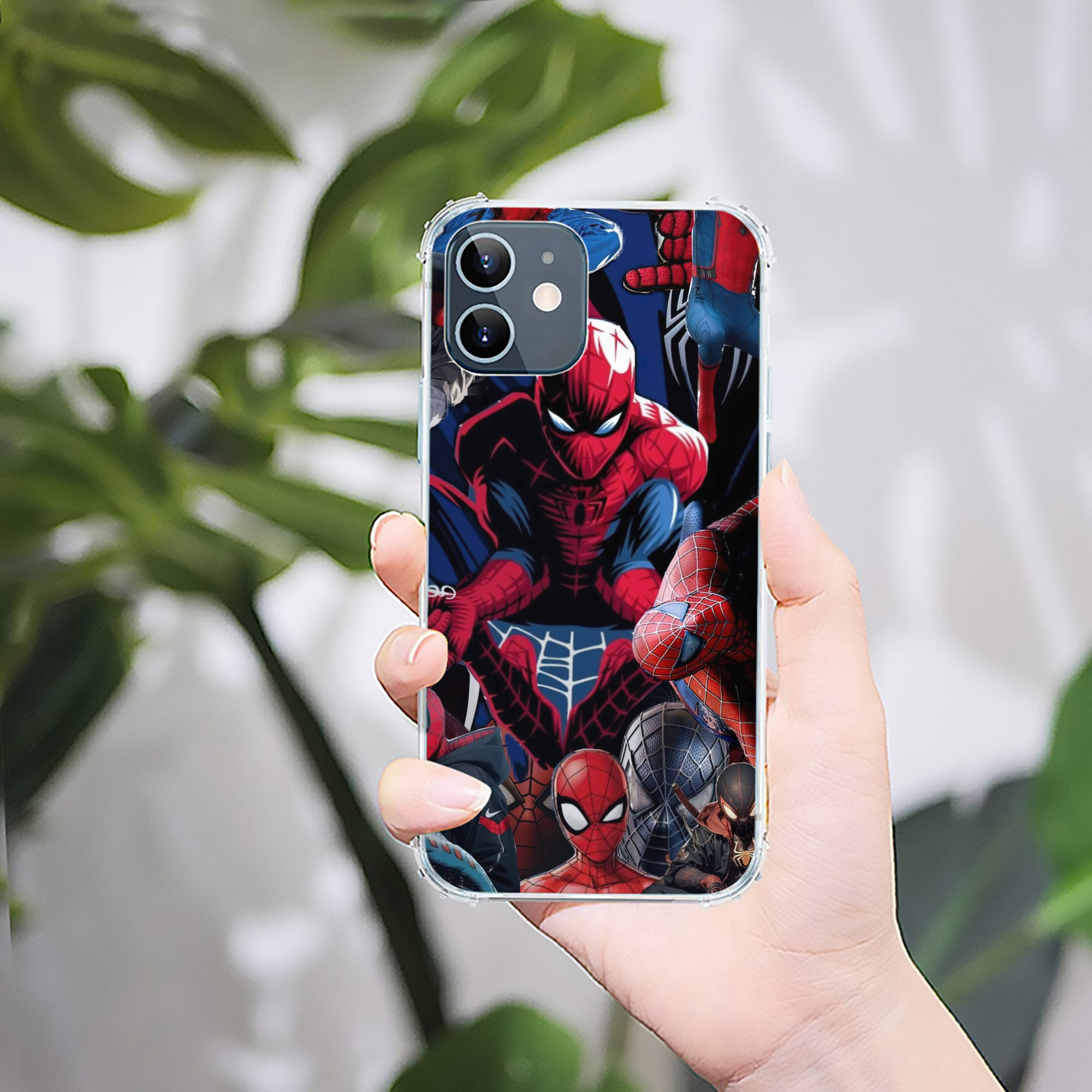 （画像用） Spider Man スパイダーマン 【iPhone 12シリーズ対応】透明スマホケース（クリアソフトケース）